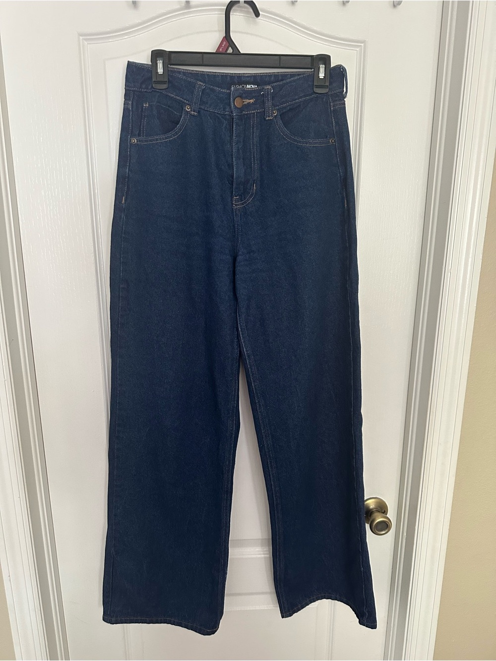 Fashion Nova High Rise Wide Leg Rigid Denim Jeans Size 3⁠